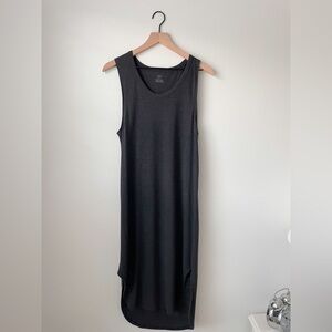 Aerie Charcoal Gray Maxi High-Low Tank Dress, XS